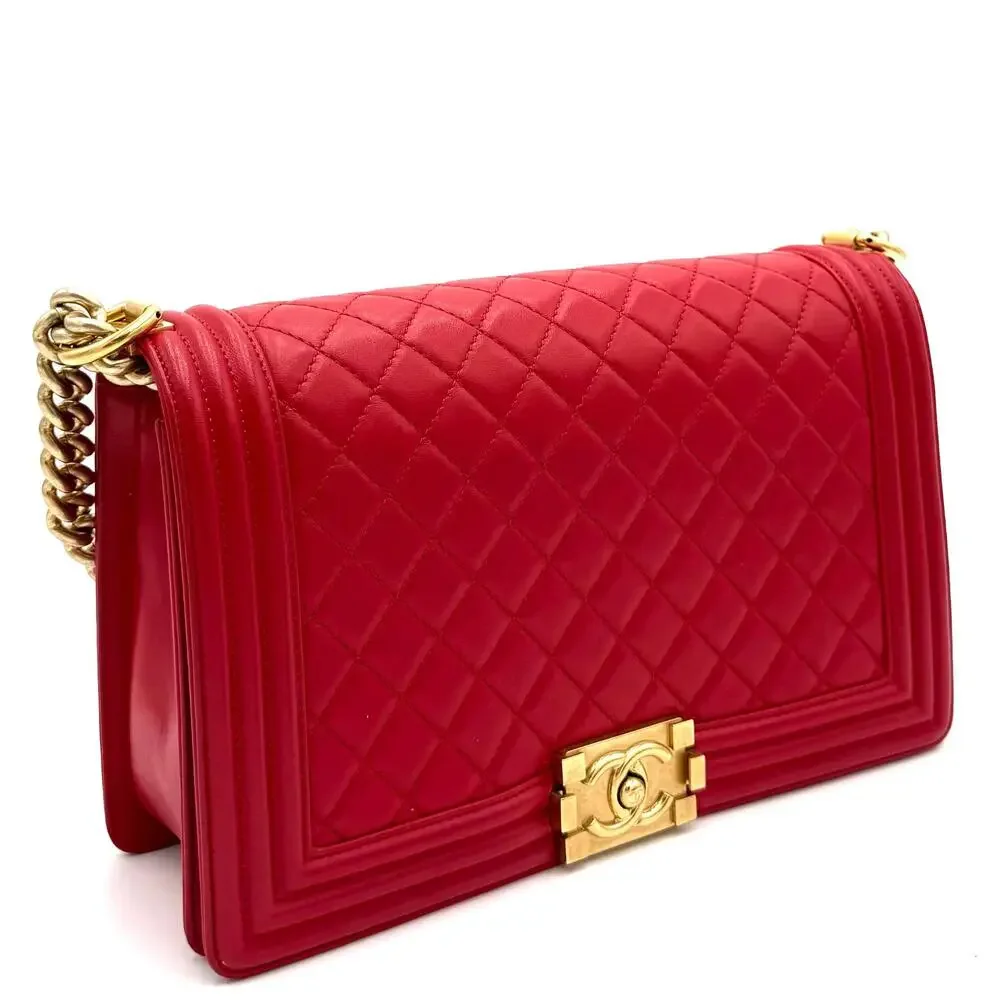 Boy New Medium Lambskin Leather Bag